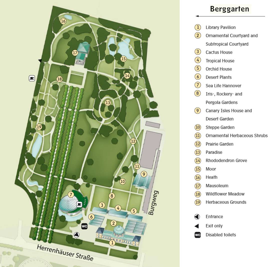 General map | Visitor Information | Royal Gardens of Herrenhausen